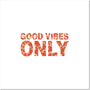 Good Vibes Only White Pattern Posters and Art